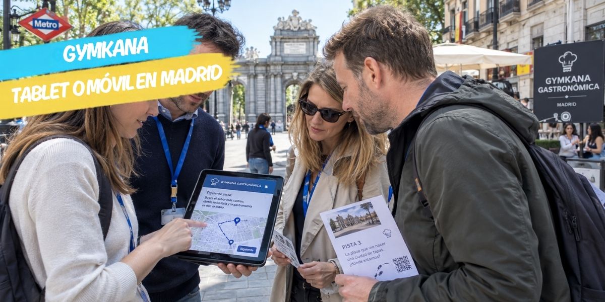 Gymkana con móvil tablet en Madrid